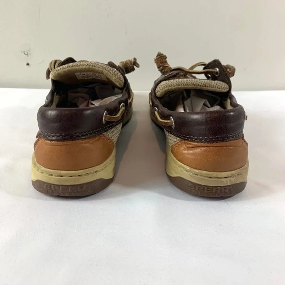 Sperry Leather Lace Up Loafers Boat Shoes Womens‎ 6.5 Brown